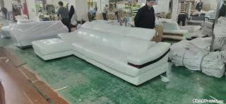 【大厂仿真皮沙发】实木框架，高回弹海绵45密度。全新包装，质量非常好，3.6米右贵妃 - 海南28生活网 hainan.28life.com